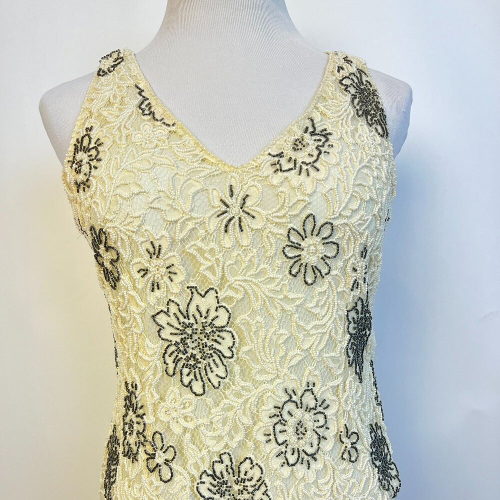 Ricki Freeman Teri Jon Nites beaded top size 10
